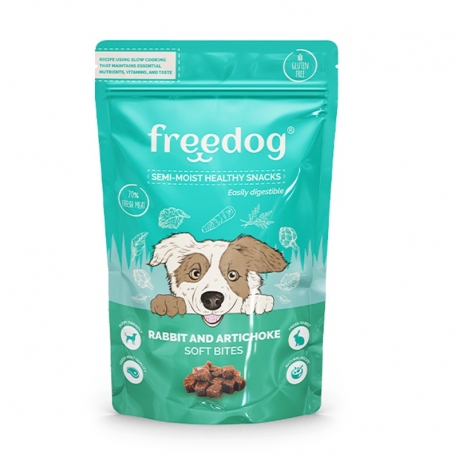 Freedog Snack Semi-húmedo para Perros con Conejo y Alcachofa