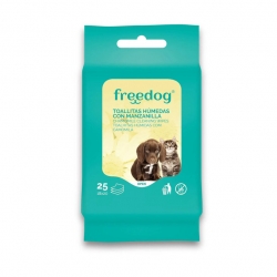 Freedog Toallitas Húmedas Para Perros y Gatos con Manzanilla