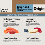 Honest Roots Origin Riverland Pienso Natural Para Gatos Esterilizados con Salmón y Vacuno