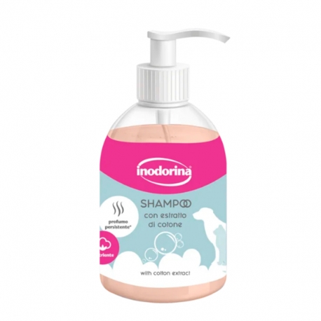 Inodorina Champú Hidratante para Perros y Gatos con Algodón
