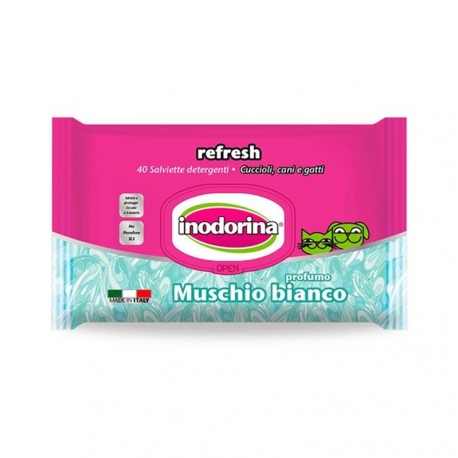 Inodorina Refresh Toallitas para Perros y Gatos Muschio
