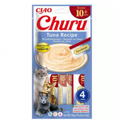 Churu Senior Snack Cremoso para Gatos Mayores de 10 Años Receta de Atún