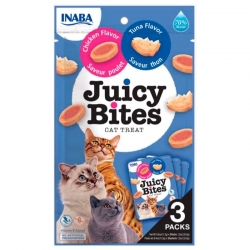 Churu Juicy Bites Snack para Gatos Premios de Pollo y Atún