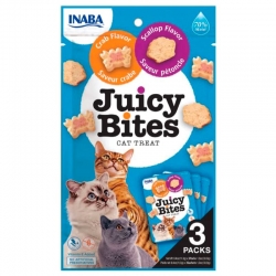 Churu Juicy Bites Snack para Gatos Premios de Vieira y Cangrejo