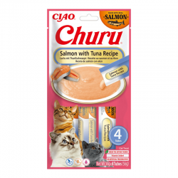 Churu Snack Cremoso para Gatos Receta de Salmón y Atún