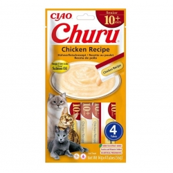 Churu Senior Snack Cremoso para Gatos Mayores de 10 Años Receta de Pollo