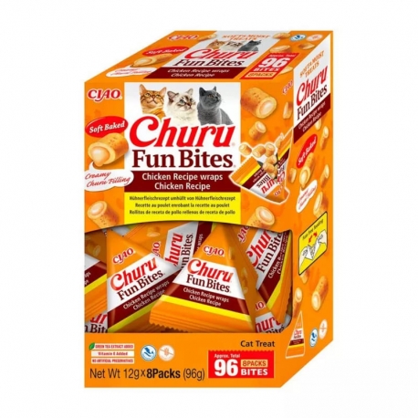 Churu Fun Bites Snack para Gatos Doble Textura Receta de Pollo