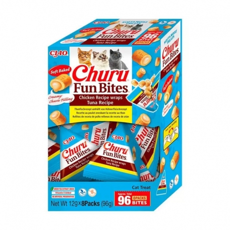 Churu Fun Bites Snack para Gatos Doble Textura Receta de Atún