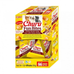 Churu Fun Bites Snack para Gatos Doble Textura Receta de Pollo con Queso
