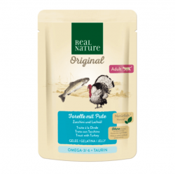 Real Nature Classic Para Gatos Bolsitas Pavo Trucha Gelatina