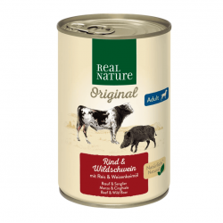 Real Nature Classic Latas Para Perros Adultos Ternera Jabalí