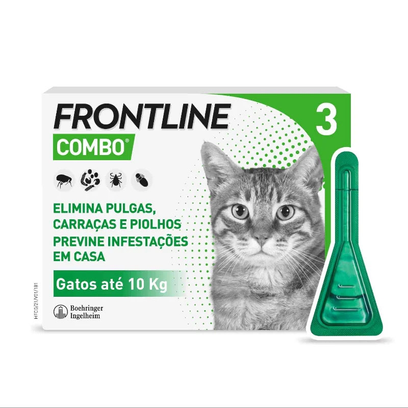 Frontline Combo Pipetas Antiparasitarias Para Gatos 3 Pipetas.