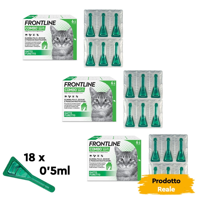 Frontline Combo Pipetas Antiparasitarias Para Gatos 18 Pipetas
