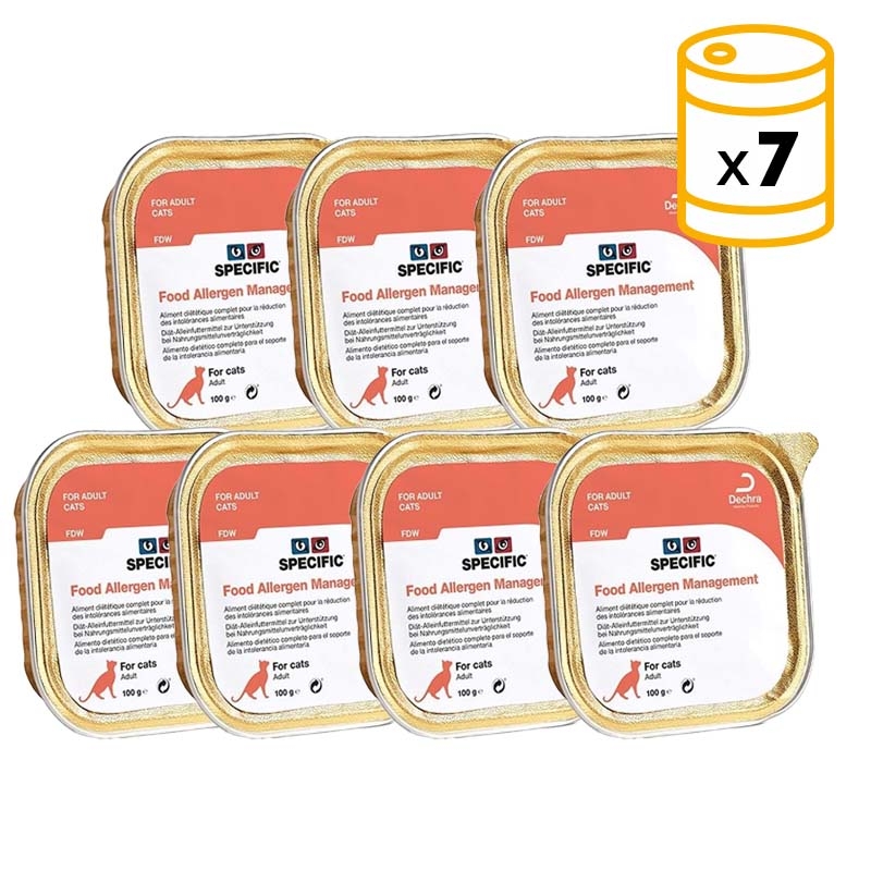 7 x 100 gr Specific Fdw Food Allergen Management Comida Húmeda Hipoalergénica Para Gatos 7 X 100 Gr