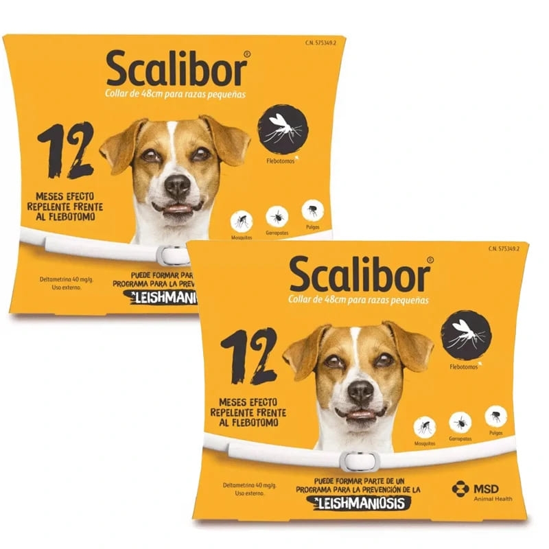 Scalibor Collar Antiparasitario Para Perros Pack 2 X 48 Cm
