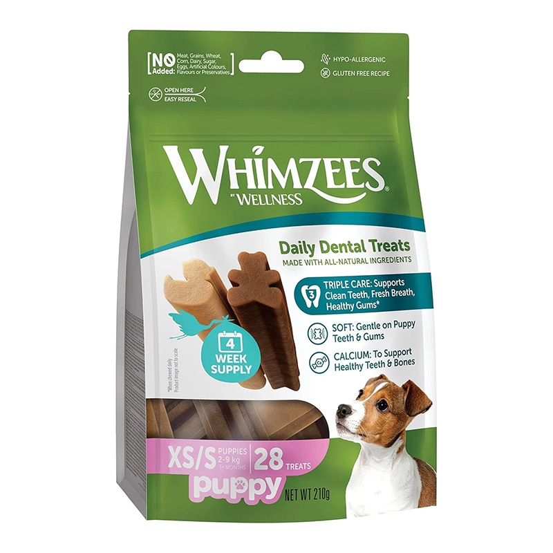 28 x 7,5 gr Whimzees Value Snack Dental Xs/s Para Cachorros De Razas Pequeñas 28 X 7,5 Gr