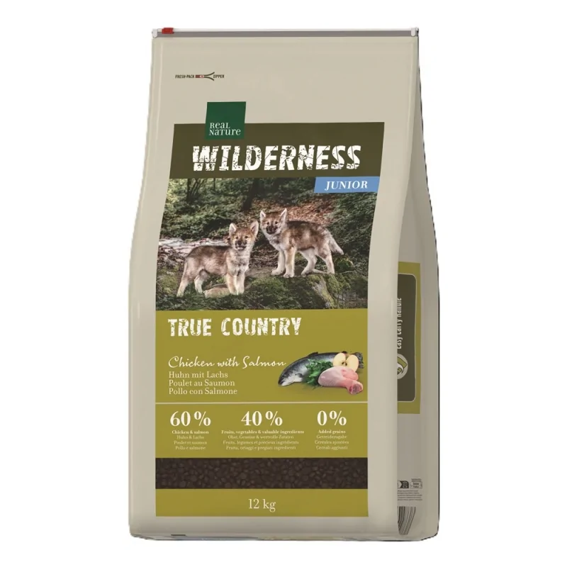 12 Kg Real Nature Wilderness Junior True Country Pienso Para Cachorros Con Pollo Y Pescado