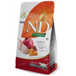 Farmina ND Cat Pumpkin Grain free Caille croquettes pour chats