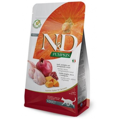 Farmina ND Cat Pumpkin Grain free Caille croquettes pour chats