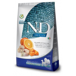 Farmina ND Dog Ocean Pumpkin Medium Maxi Cabillaud croquettes pour chiens