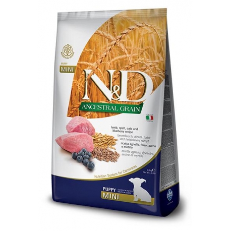 Farmina ND Dog Ancestral Grain Free Puppy Mini Cordero pienso para perros