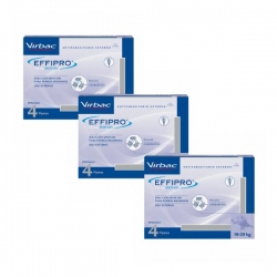 Effipro Spot On Pack 3 unités (12 pipettes) pour chiens taille moyenne (10-20 kg)