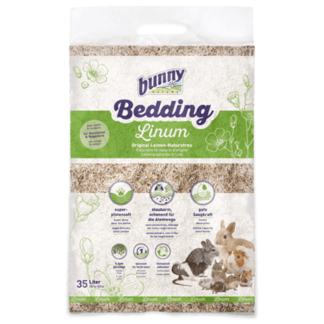 Bunny Lecho Natural Lino 35 L Para Conejos Y Roedores