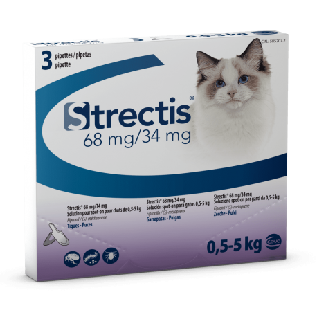 Antiparasitario en Pipetas Para Gatos Strectis
