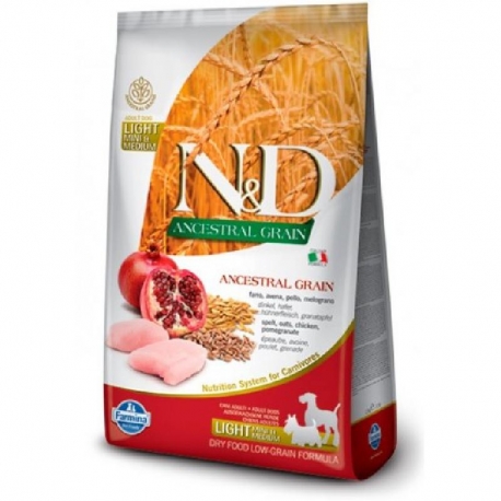 Farmina ND Dog Ancestral Grain light Mini croquettes pour chiens