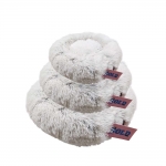 Cama Bold Donut Dolce Blanca Para Perros y Gatos