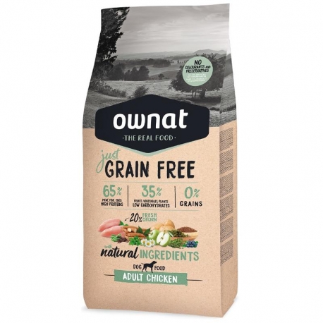 Ownat Just Grain Free-Adult de Poulet pour chien (1)