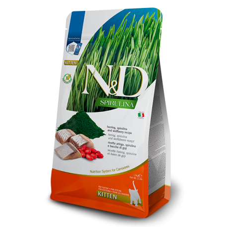 Farmina ND Spirulina pienso para gatitos de Arenque
