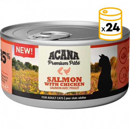 Acana Pack De Latas Salmón y Pollo Para Gatos Adultos