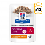 Pack x12 Sachets Hills i/d pour les chats ayant des problèmes digestifs