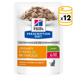 Hills PD Feline Metabolic+ Urinary. Environ 85 gr. pour chats