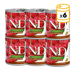 Farmina ND Dog Quinoa Skin Coat Venado comida húmeda para perros 6x285grs