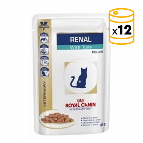 Royal Canin Veterinary Diets-Félin Rénal au thon sac 85 gr. (1)