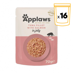 Applaws Sobres de Fietes de Atún y Salmón en Gelatina para Gatos