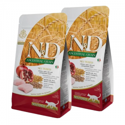 Farmina ND Cat Ancestral Grain Neutered Poulet croquettes pour chats stérilisés