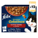Felix Sensations Pack Multi Nourriture Humide pour Chats en Gelée Sélection de Viandes
