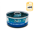 Farmina ND Ocean Pack de latas para gatos de Atún, Bacalao y Calabaza