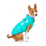 FuzzYard Chaqueta de Plumas para Perros Color Turquesa