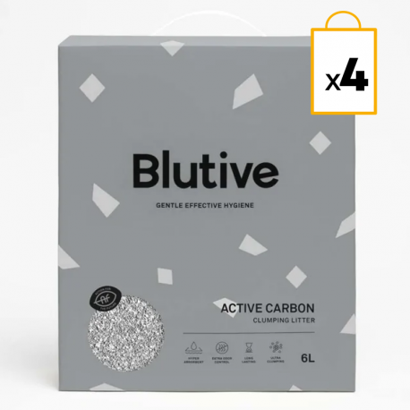 Litière agglomérante Blutive® pour chats Aroma Carbon Activo 6l