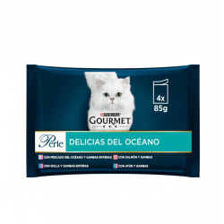 Gourmet Perle Delicias del Océano Comida Húmeda para Gatos con Pollo y Buey