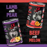 Alpha Spirit Pack de Latas para perros de Ternera y Melón