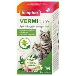 Beaphar VERMIpure comprimidos naturales parásitos internos para gatos