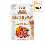 Brit care cat filetes en salsa con dados de pato latas para gato