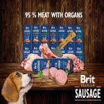 Brit sausage con ternera y pescado sport formula latas para perro