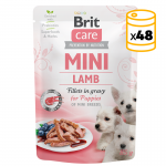 Brit care mini puppy filetes cordero en salsa latas para gato