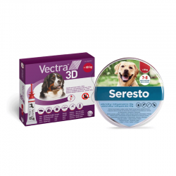 Pack de Super Protection : Collier Seresto pour plus de 8 kg + Vectra 3D + 40 kg